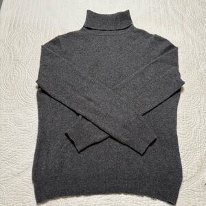 Apt 9 cashmere turtleneck gray size Large